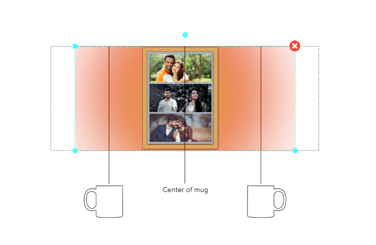 Customized Coffee Mug - Add Your Own Photo -3 Photo Frame Pattern - Image 4