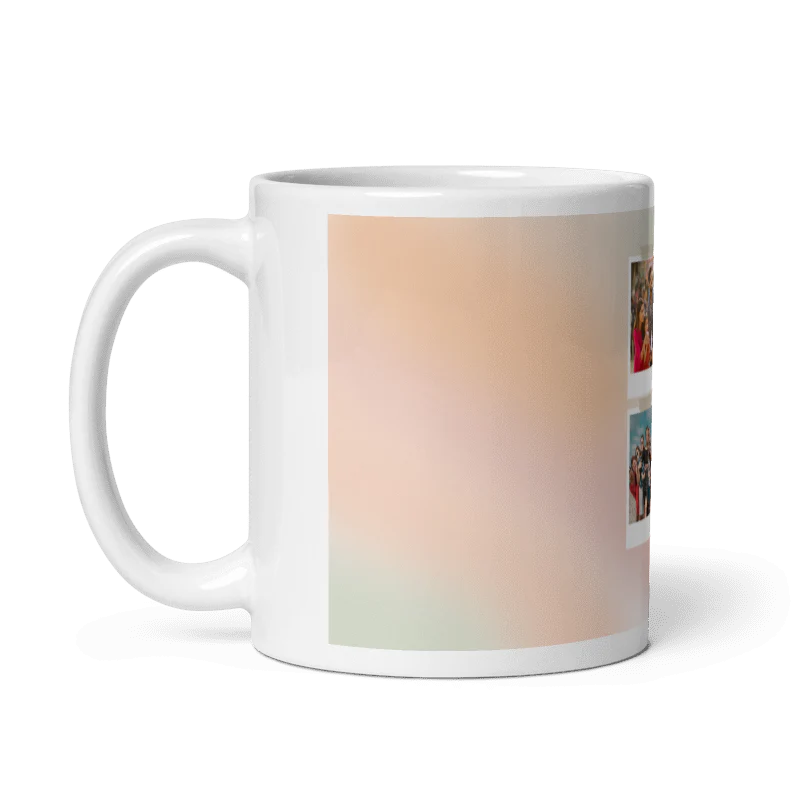 Customized Coffee Mug - Add Your Own Photo -4 Photo Frame Pattern - Image 2