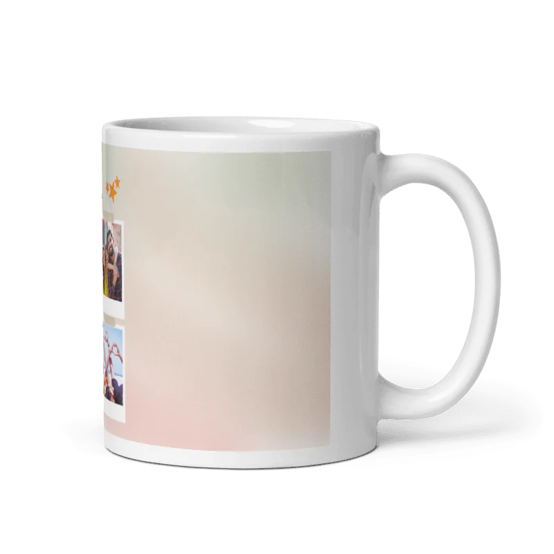 Customized Coffee Mug - Add Your Own Photo -4 Photo Frame Pattern - Image 3