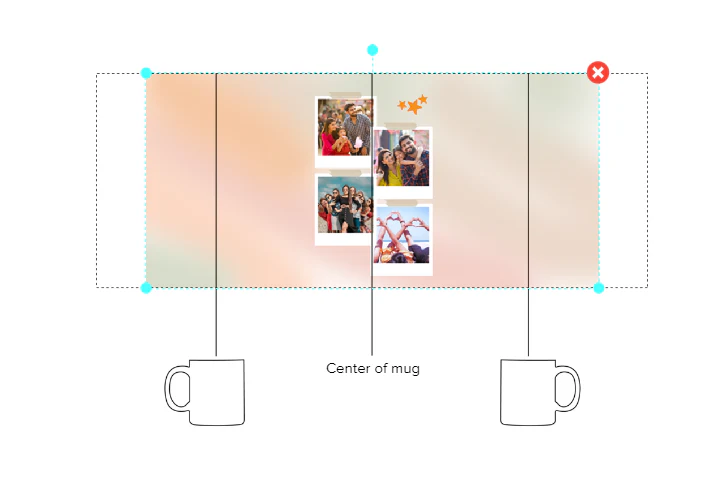 Customized Coffee Mug - Add Your Own Photo -4 Photo Frame Pattern - Image 4