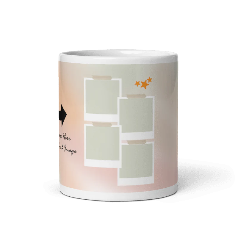 Customized Coffee Mug - Add Your Own Photo -4 Photo Frame Pattern - Image 5