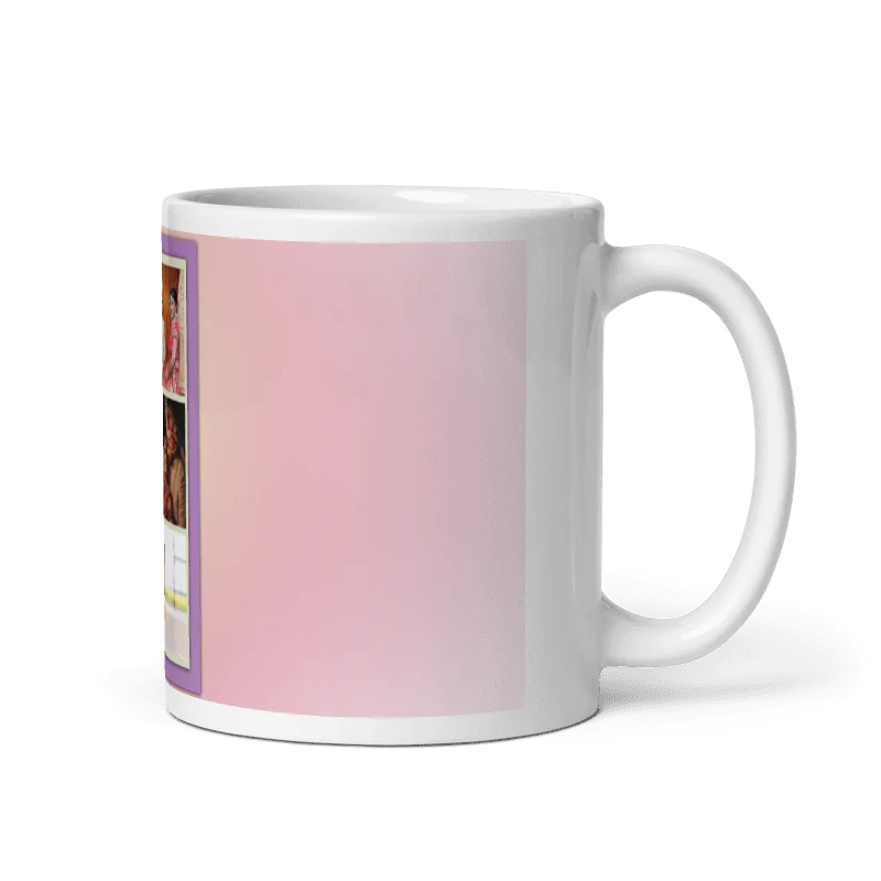 Customized Coffee Mug - Add Your Own Photo -4 Photo Frame Pattern - Image 3