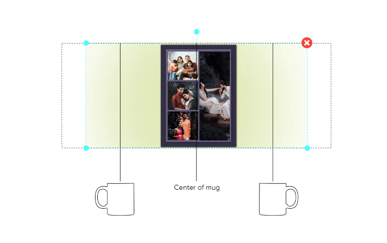 Customized Coffee Mug - Add Your Own Photo -4 Photo Frame Pattern - Image 4