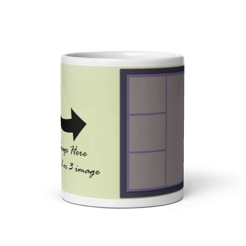 Customized Coffee Mug - Add Your Own Photo -4 Photo Frame Pattern - Image 5
