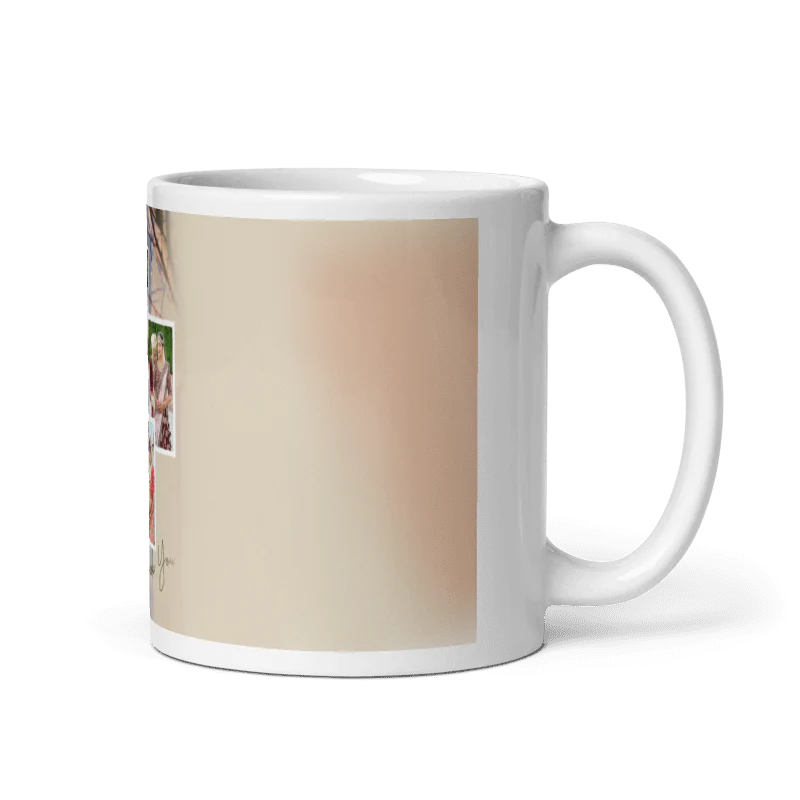 Customized Coffee Mug - Add Your Own Photo -4 Photo Frame Pattern - Image 3