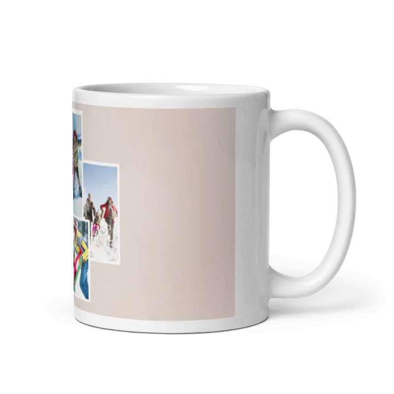 Customized Coffee Mug - Add Your Own Photo -4 Photo Frame Pattern - Image 3