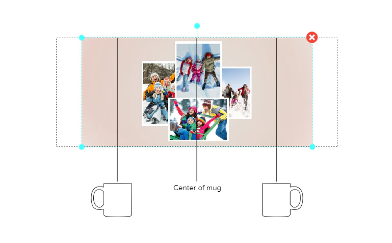 Customized Coffee Mug - Add Your Own Photo -4 Photo Frame Pattern - Image 4
