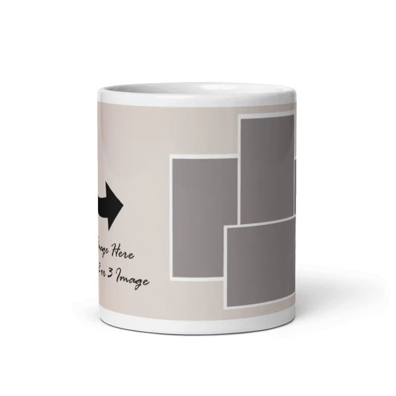 Customized Coffee Mug - Add Your Own Photo -4 Photo Frame Pattern - Image 5