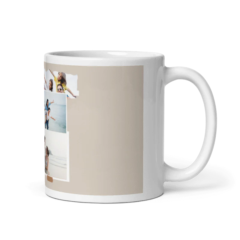Customized Coffee Mug - Add Your Own Photo -4 Photo Frame Pattern - Image 3