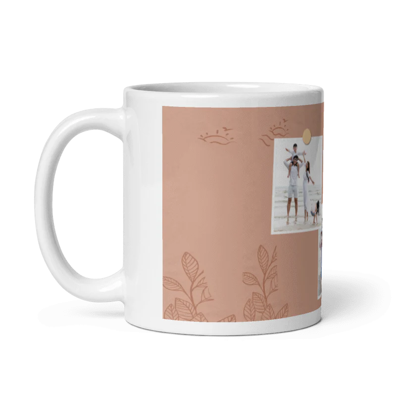 Customized Coffee Mug - Add Your Own Photo -4 Photo Frame Pattern - Image 2