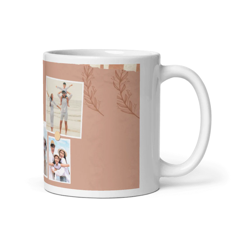 Customized Coffee Mug - Add Your Own Photo -4 Photo Frame Pattern - Image 3