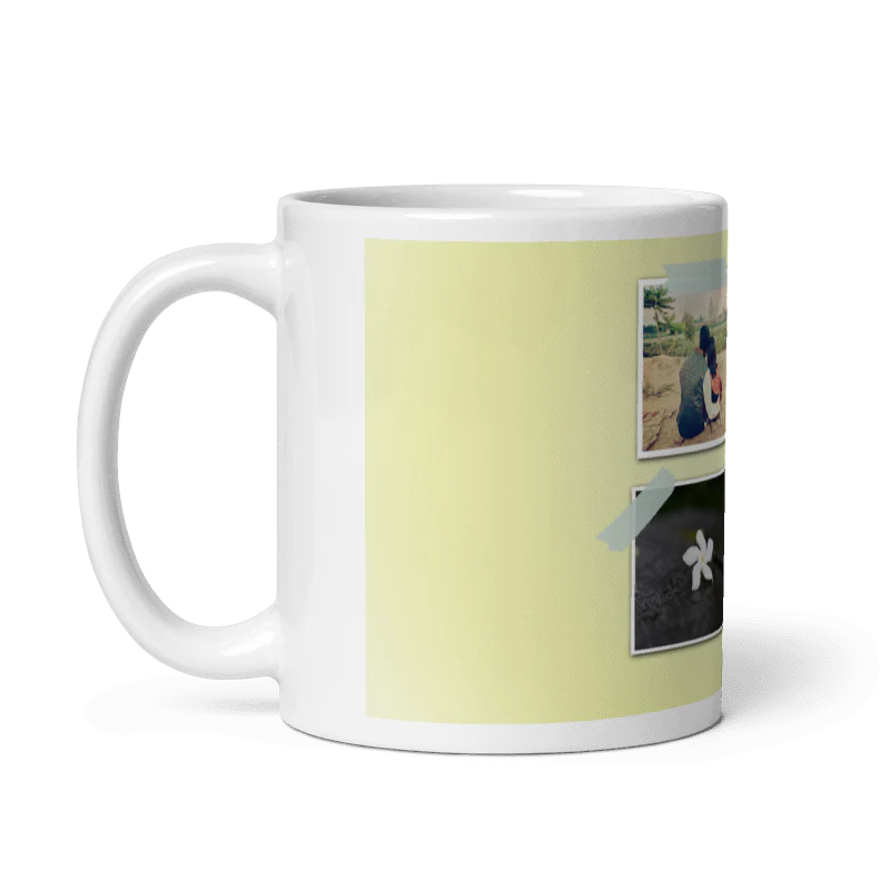 Customized Coffee Mug - Add Your Own Photo -4 Photo Frame Pattern - Image 2