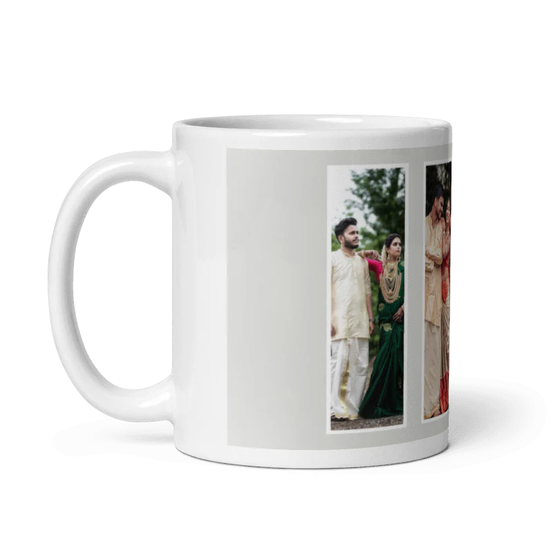 Customized Coffee Mug - Add Your Own Photo -4 Photo Frame Pattern - Image 2