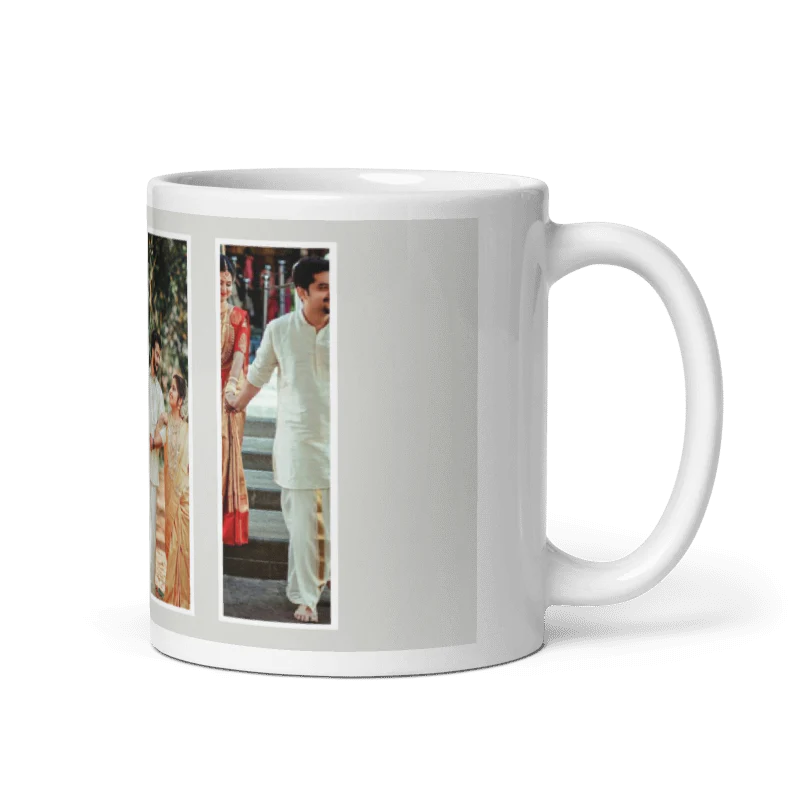 Customized Coffee Mug - Add Your Own Photo -4 Photo Frame Pattern - Image 3