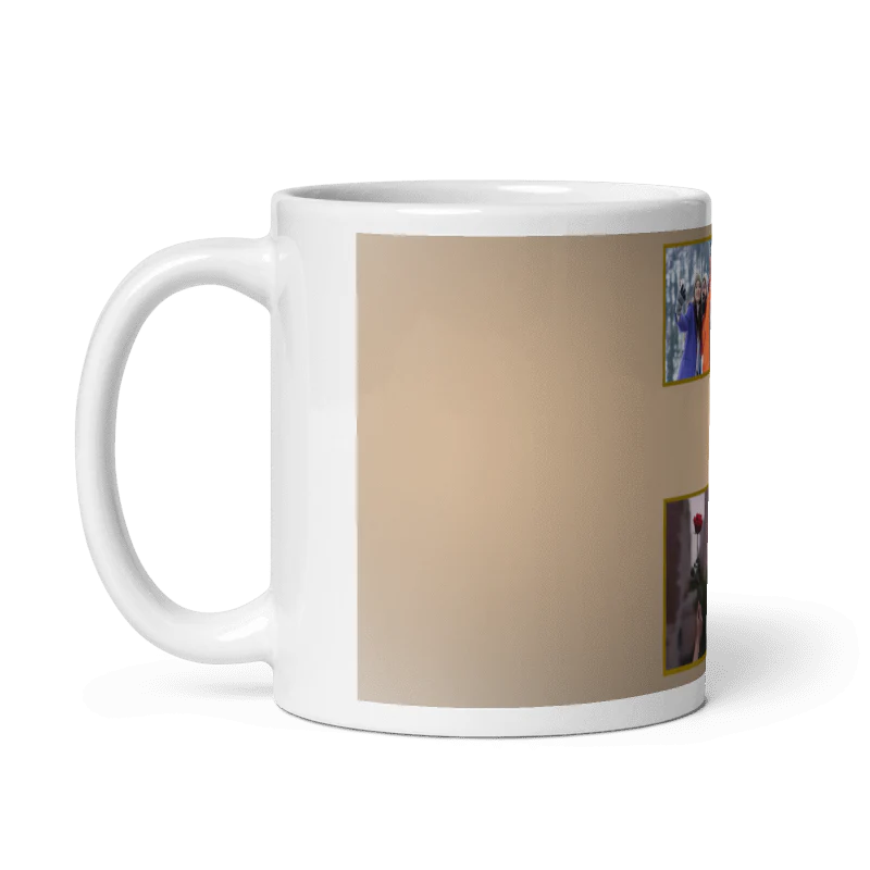 Customized Coffee Mug - Add Your Own Photo -4 Photo Frame Pattern - Image 2