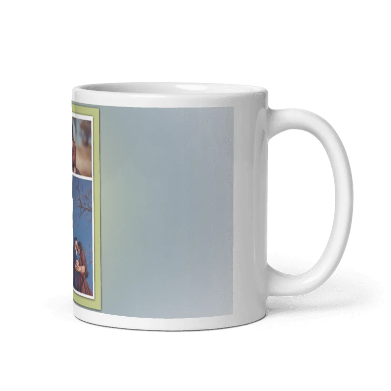 Customized Coffee Mug - Add Your Own Photo -4 Photo Frame Pattern - Image 3