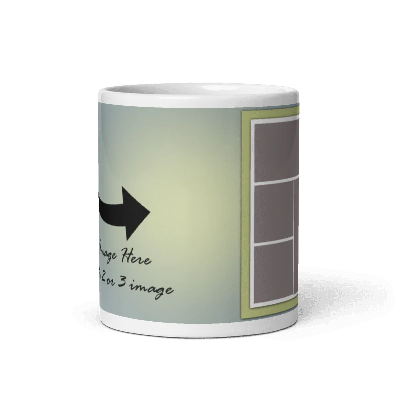 Customized Coffee Mug - Add Your Own Photo -4 Photo Frame Pattern - Image 5