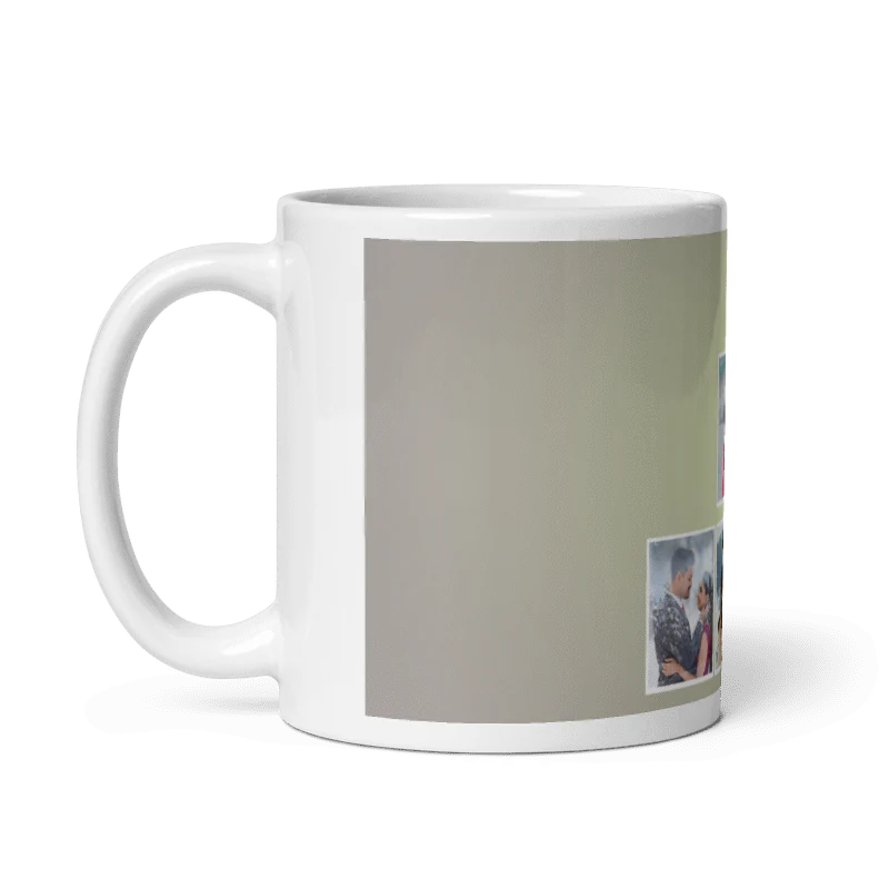 Customized Coffee Mug - Add Your Own Photo -5 Photo Frame Pattern - Image 2
