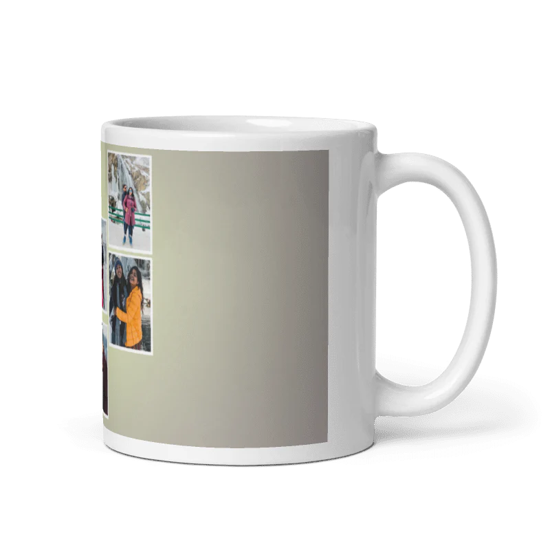 Customized Coffee Mug - Add Your Own Photo -5 Photo Frame Pattern - Image 3