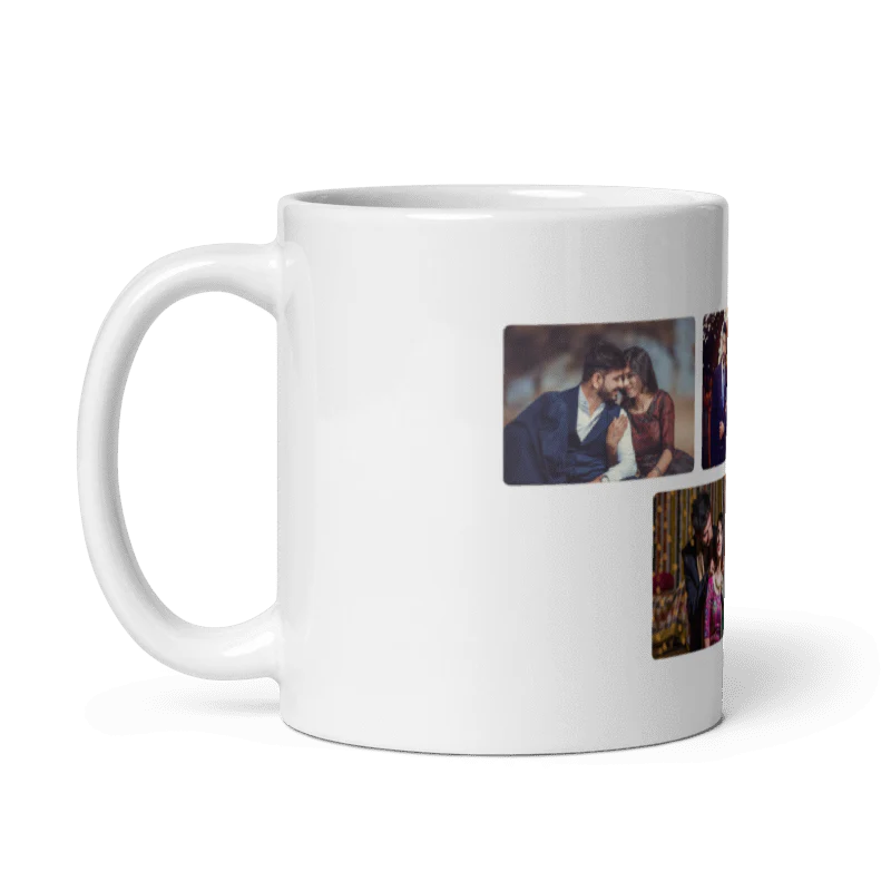 Customized Coffee Mug - Add Your Own Photo -5 Photo Frame Pattern - Image 2