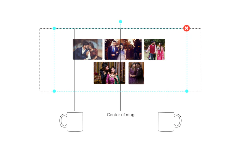 Customized Coffee Mug - Add Your Own Photo -5 Photo Frame Pattern - Image 4