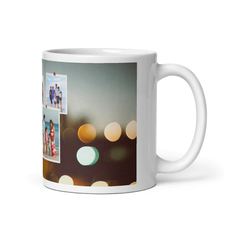 Customized Coffee Mug - Add Your Own Photo -5 Photo Frame Pattern - Image 3