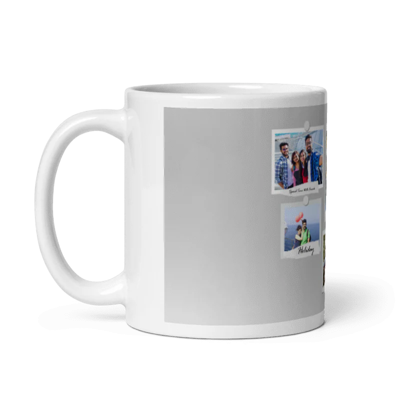 Customized Coffee Mug - Add Your Own Photo -5 Photo Frame Pattern - Image 2