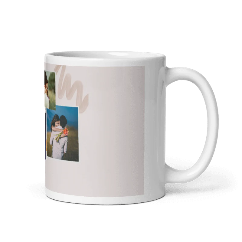 Customized Coffee Mug - Add Your Own Photo -5 Photo Frame Pattern - Image 3