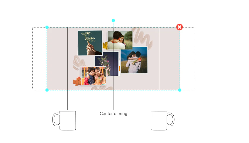 Customized Coffee Mug - Add Your Own Photo -5 Photo Frame Pattern - Image 4