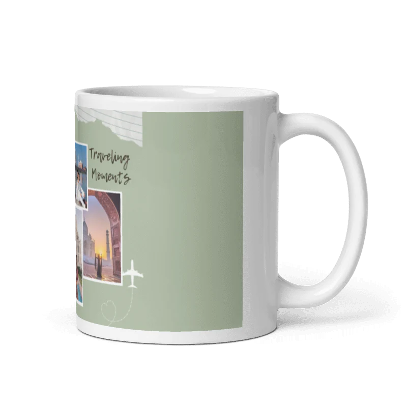 Customized Coffee Mug - Add Your Own Photo -5 Photo Frame Pattern - Image 3