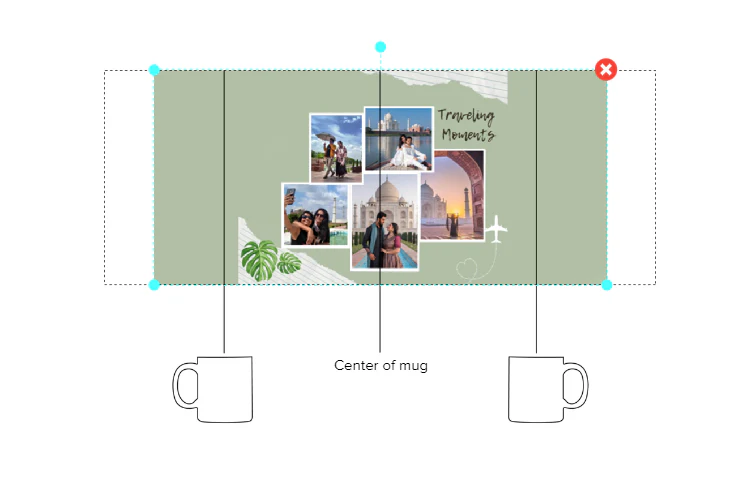Customized Coffee Mug - Add Your Own Photo -5 Photo Frame Pattern - Image 4