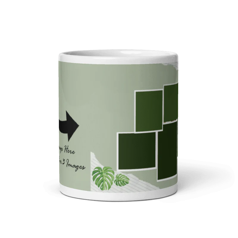 Customized Coffee Mug - Add Your Own Photo -5 Photo Frame Pattern - Image 5