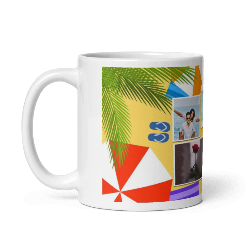 Customized Coffee Mug - Add Your Own Photo -5 Photo Frame Pattern - Image 2