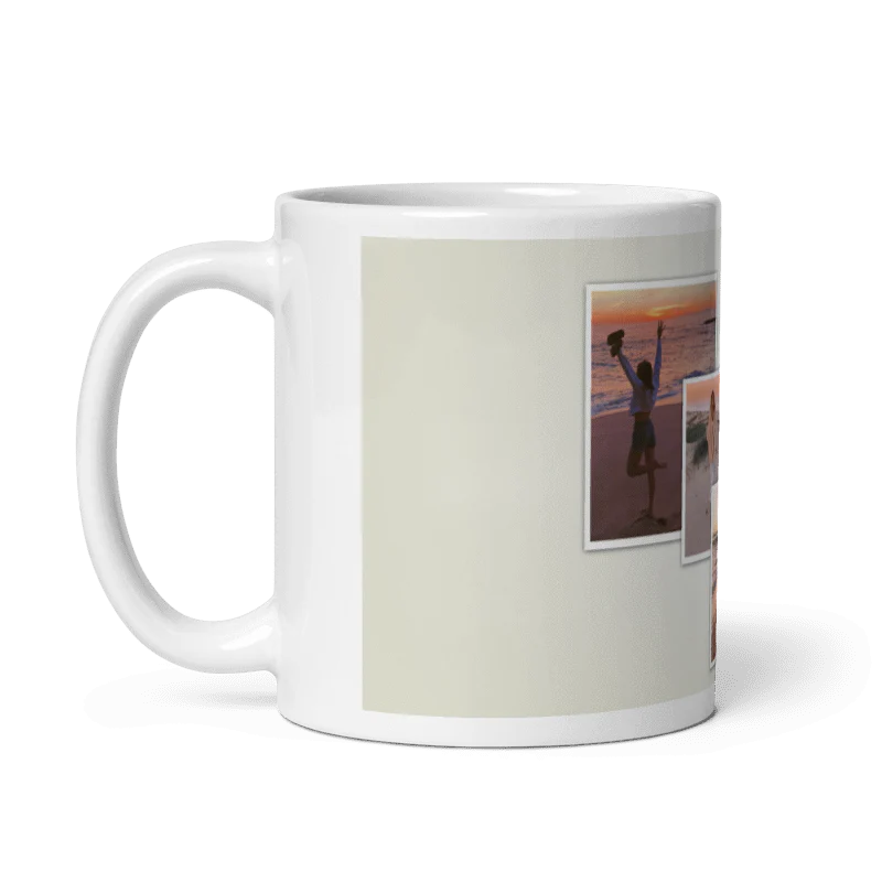 Customized Coffee Mug - Add Your Own Photo -5 Photo Frame Pattern - Image 2