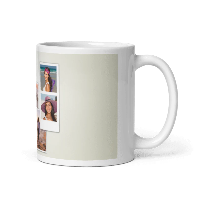 Customized Coffee Mug - Add Your Own Photo -5 Photo Frame Pattern - Image 3