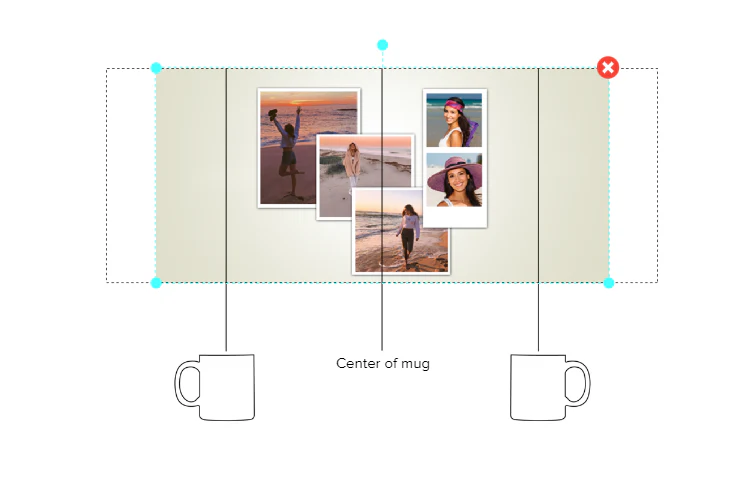 Customized Coffee Mug - Add Your Own Photo -5 Photo Frame Pattern - Image 4