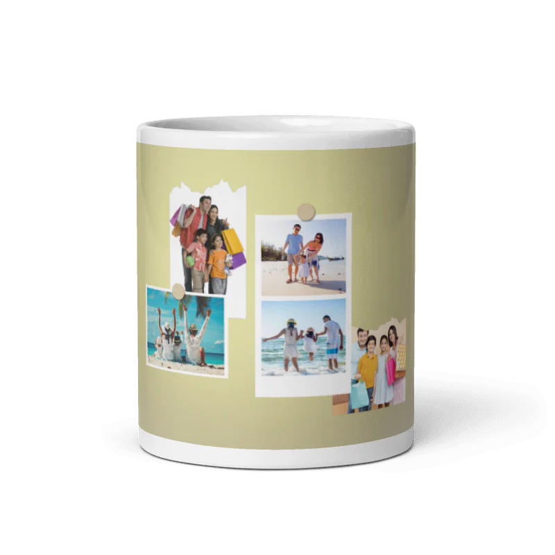 Customized Coffee Mug - Add Your Own Photo -5 Photo Frame Pattern