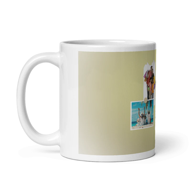 Customized Coffee Mug - Add Your Own Photo -5 Photo Frame Pattern - Image 2
