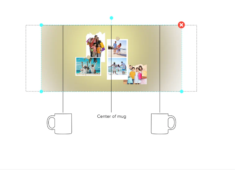 Customized Coffee Mug - Add Your Own Photo -5 Photo Frame Pattern - Image 4