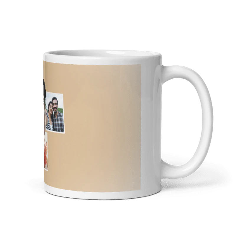 Customized Coffee Mug - Add Your Own Photo -5 Photo Frame Pattern - Image 3