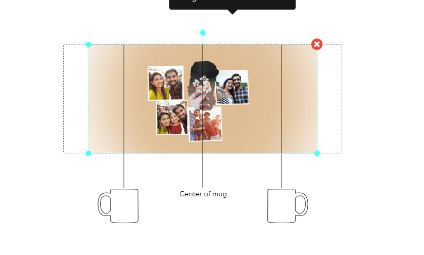 Customized Coffee Mug - Add Your Own Photo -5 Photo Frame Pattern - Image 4