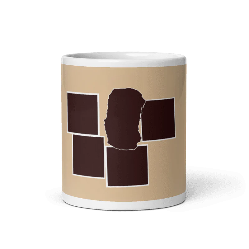 Customized Coffee Mug - Add Your Own Photo -5 Photo Frame Pattern - Image 5