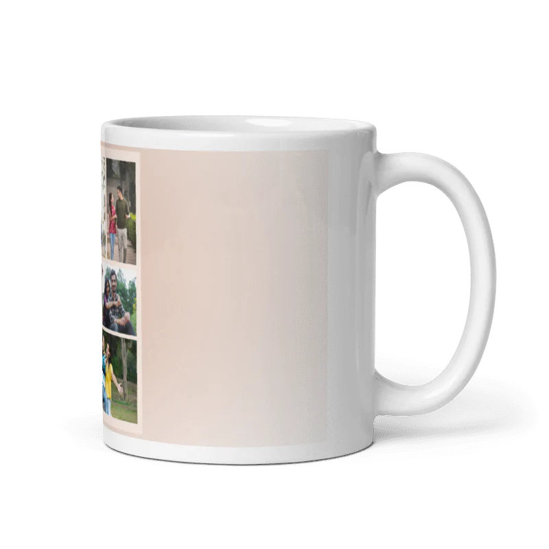 Customized Coffee Mug - Add Your Own Photo -5 Photo Frame Pattern - Image 3