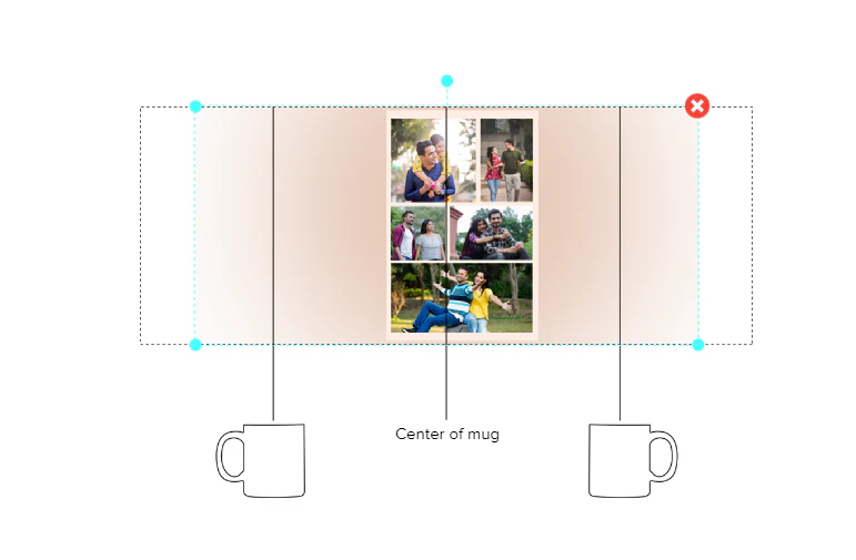 Customized Coffee Mug - Add Your Own Photo -5 Photo Frame Pattern - Image 4