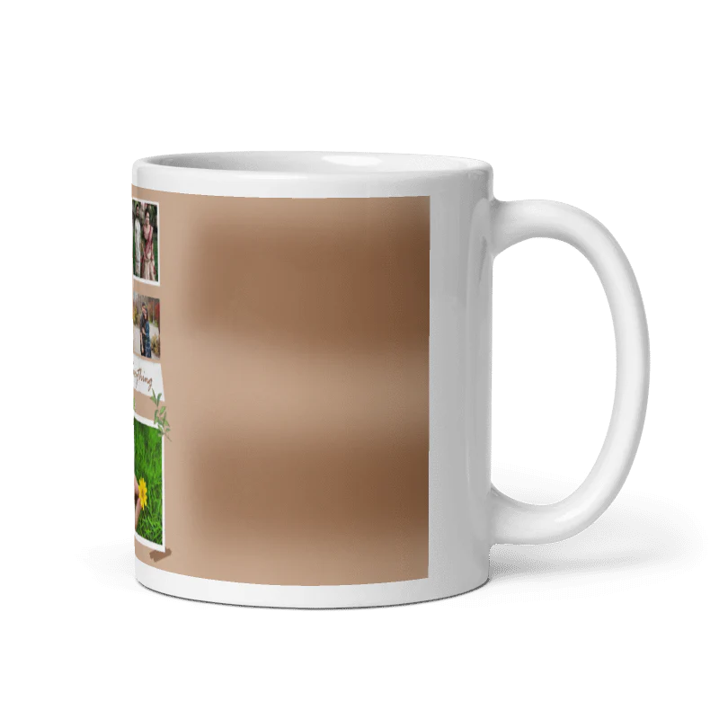 Customized Coffee Mug - Add Your Own Photo -6 Photo Frame Pattern - Image 3
