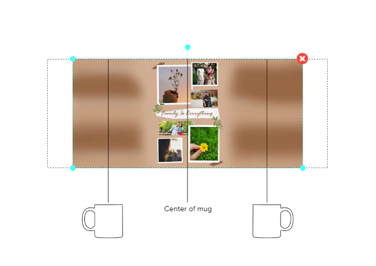 Customized Coffee Mug - Add Your Own Photo -6 Photo Frame Pattern - Image 4