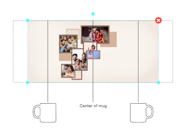 Customized Coffee Mug - Add Your Own Photo -6 Photo Frame Pattern - Image 4