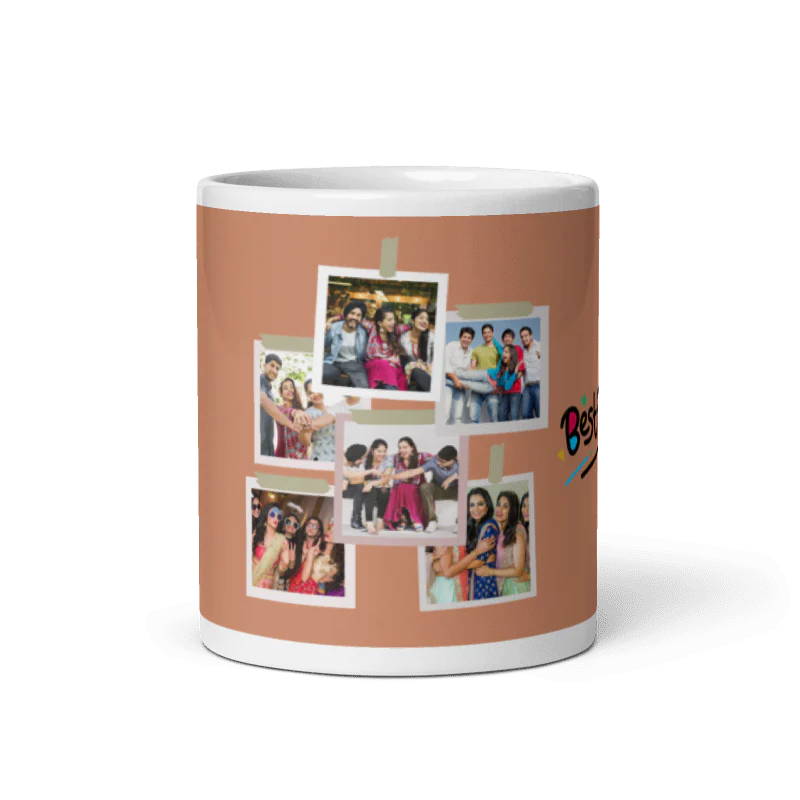 Customized Coffee Mug - Add Your Own Photo -6 Photo Frame Pattern