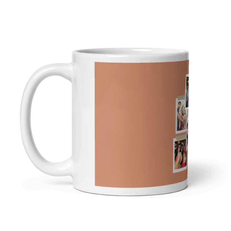 Customized Coffee Mug - Add Your Own Photo -6 Photo Frame Pattern - Image 2