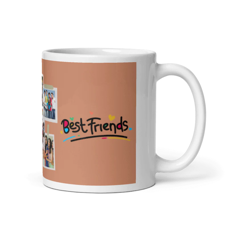 Customized Coffee Mug - Add Your Own Photo -6 Photo Frame Pattern - Image 3